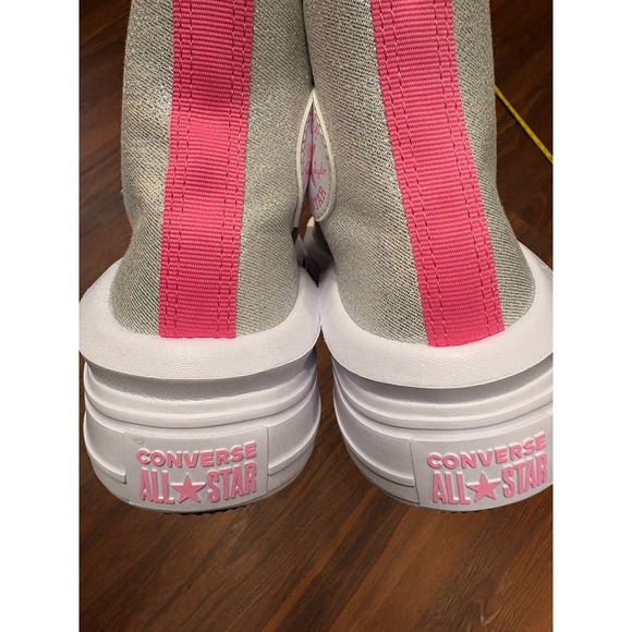 Converse Chuck Taylor Sneaker Girls 4.5 All Star Move Platform Sparkle A06332C - Picture 7 of 10